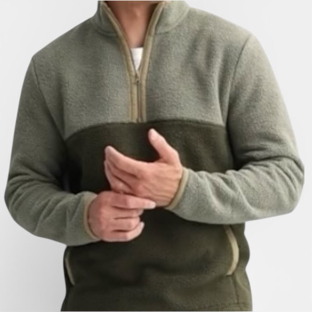Sonoma Men’s Arctic Green Fleece Half-Zip Pullover Size/ M